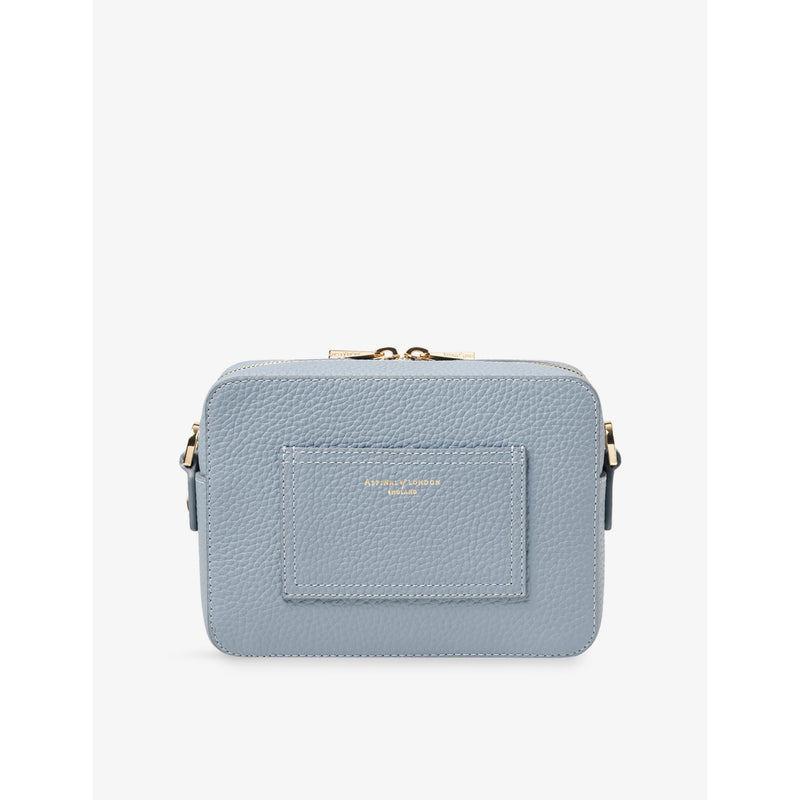 Aspinal of London camera grained leather cross-body bag (British brand)