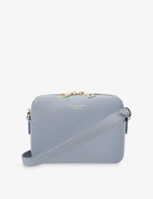 Aspinal of London camera grained leather cross-body bag (British brand)