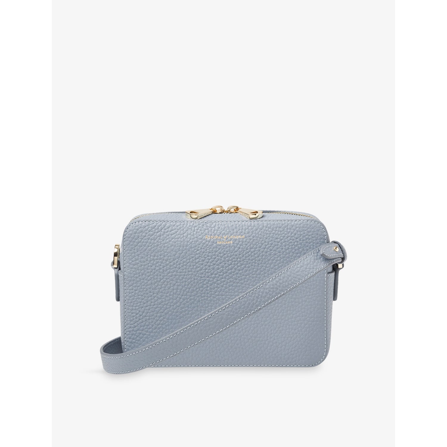 Camera Grained Leather Cross-body Bag - CARAMEL