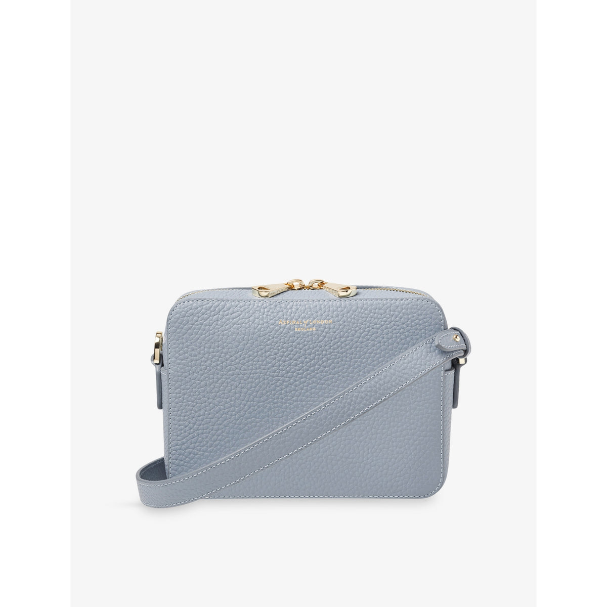 Camera Grained Leather Cross-body Bag - CARAMEL