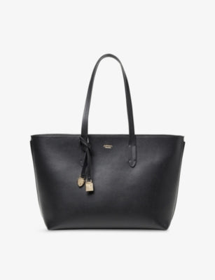 Aspinal of London zipped East West leather tote bag - British product