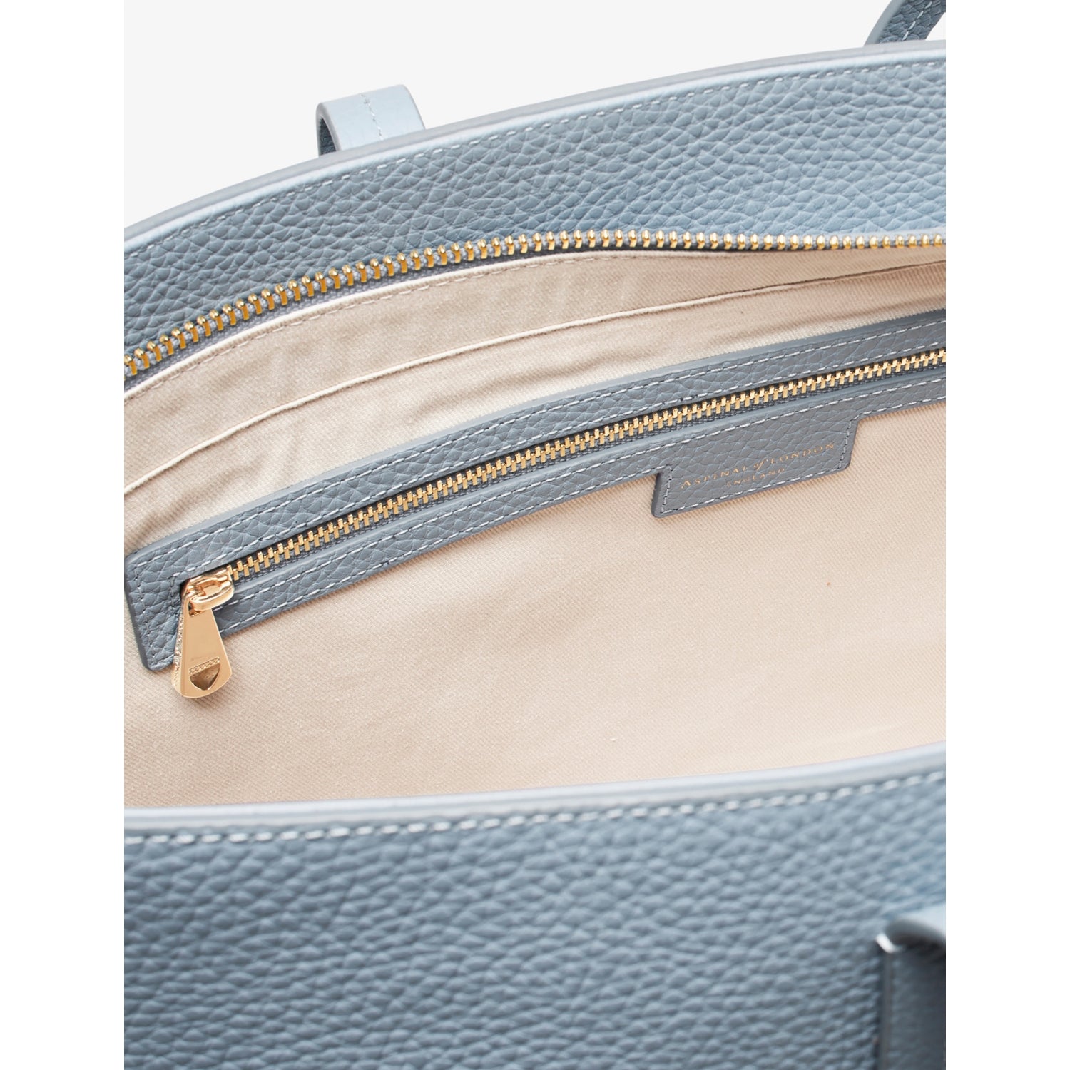 Aspinal of London zipped East West leather tote bag - British product