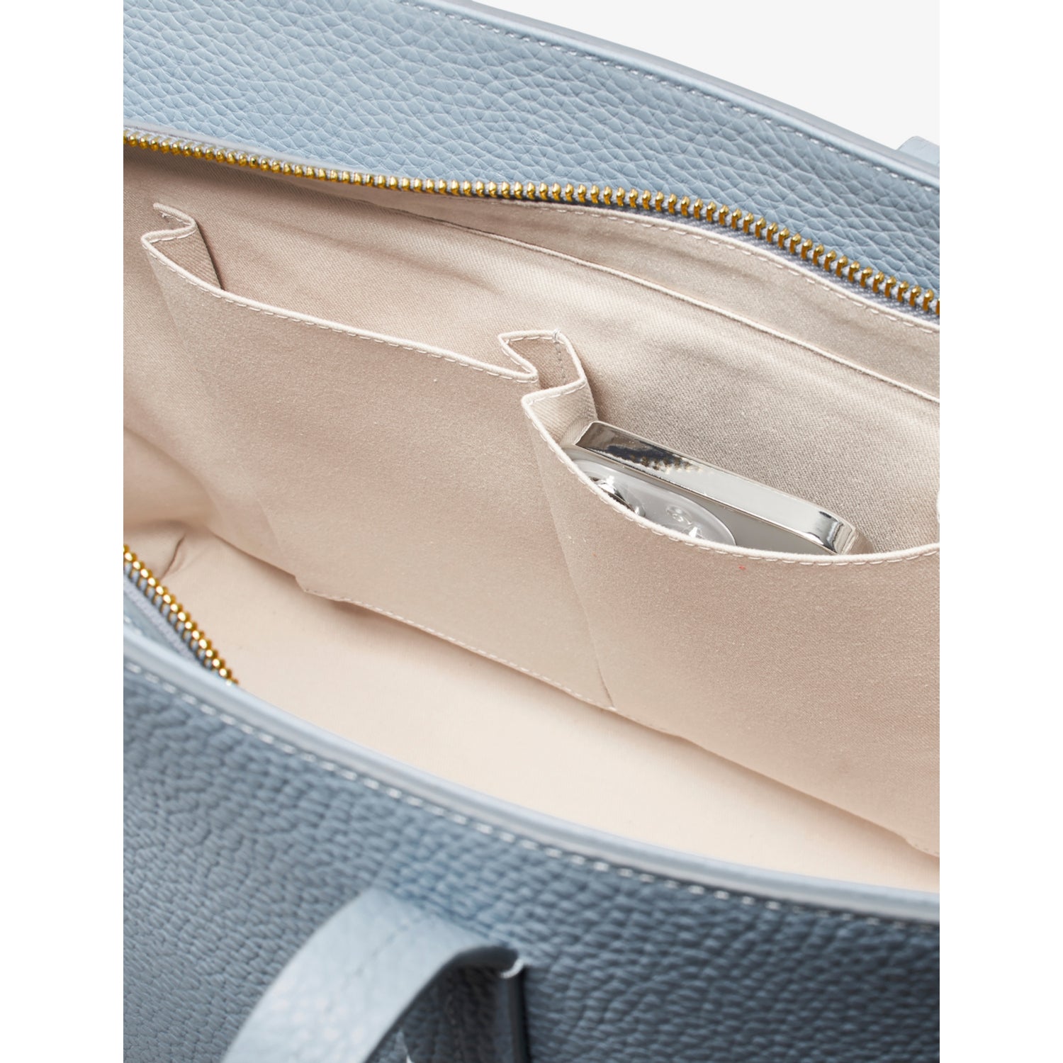 Aspinal of London zipped East West leather tote bag - British product