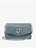 Aspinal of London lizard-embossed leather clutch bag, imported from the UK