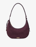 Aspinal of London Soho Small Crescent Suede Shoulder Bag