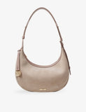Aspinal of London Soho Small Crescent Suede Shoulder Bag