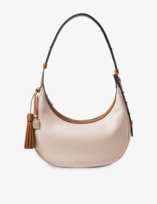 Aspinal of London Soho Small Crescent suede shoulder bag, UK version