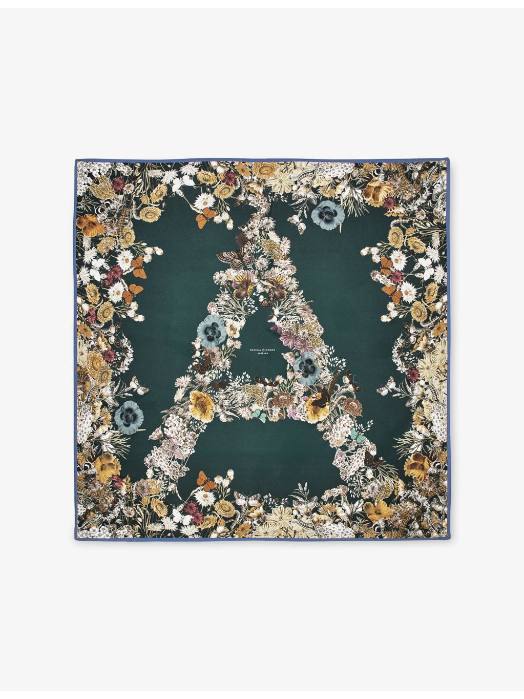 Aspinal of London ombre floral print silk scarf 90cm (British brand)