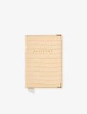 Aspinal of London plain leather passport cover 14x9.5cm, imported from the UK