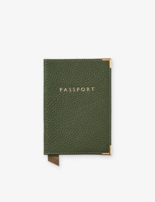 Aspinal of London Plain Leather Passport Cover