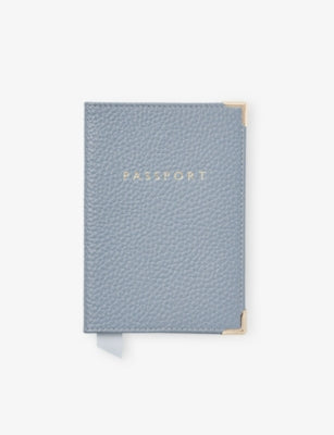 Aspinal of London Plain Leather Passport Cover