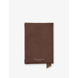 Aspinal of London plain leather passport cover 14x9.5cm, imported from the UK