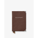 Plain Leather Passport Cover - BUTTERMILK