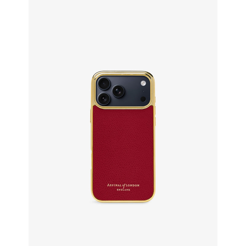 Grained-Leather iPhone 17 pro max Case - BLACK