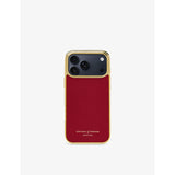 Grained-Leather iPhone 17 pro max Case - BLACK