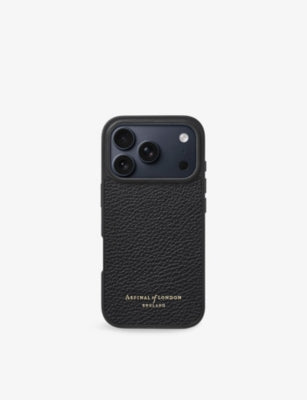 Aspinal of London grained leather case for iPhone 17 Pro, UK version