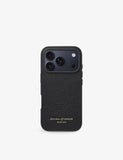 Grained-Leather iPhone 17 pro Case - BLACK