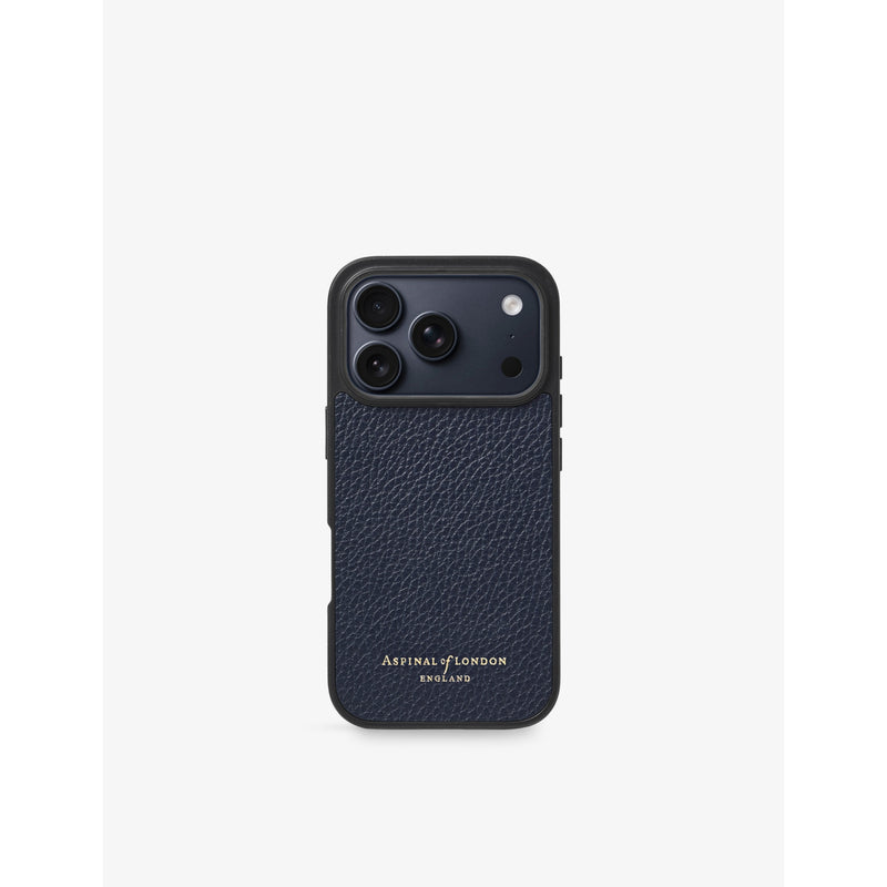 Grained-Leather iPhone 17 pro Case - BLACK