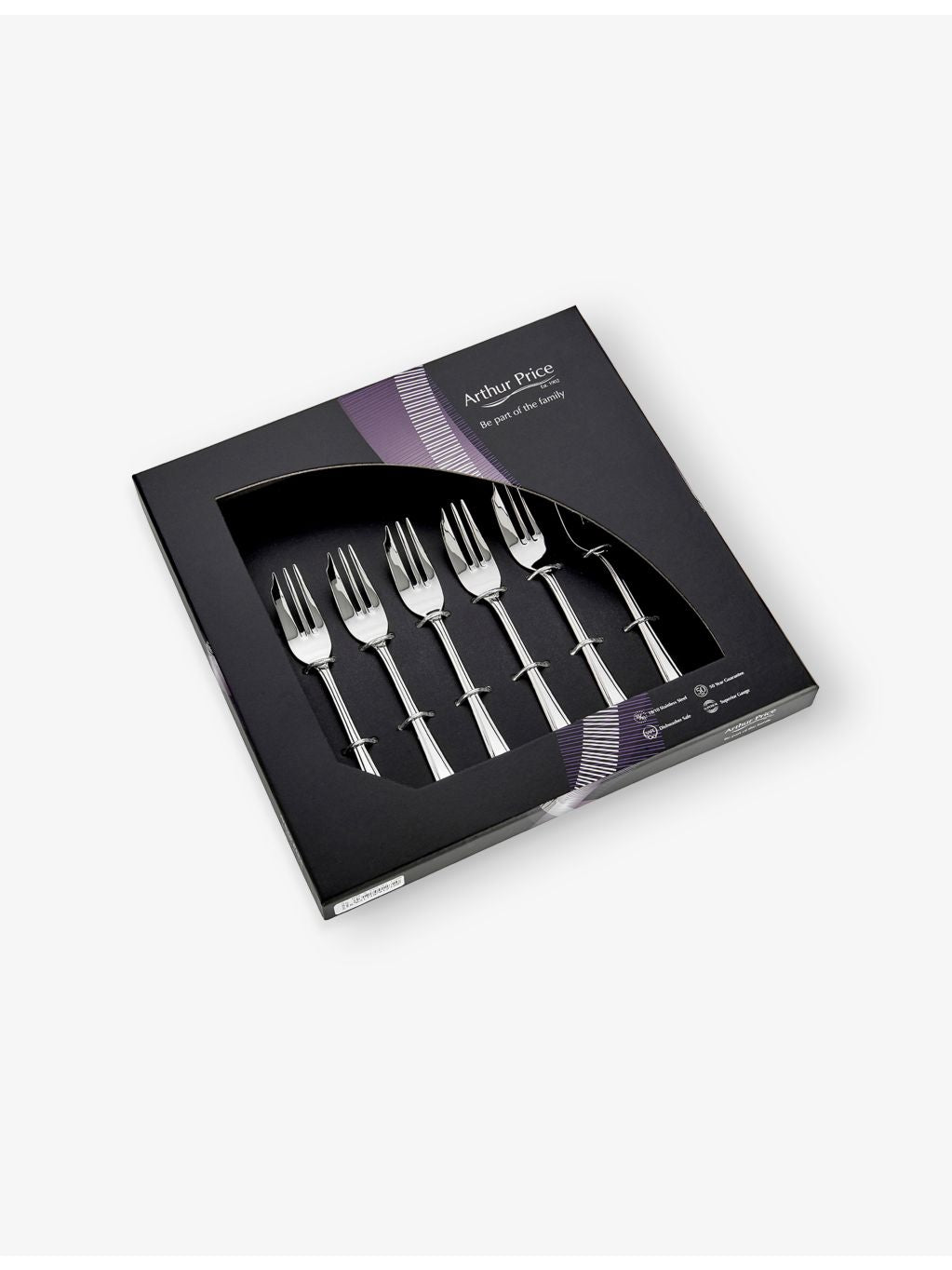 Arthur Price Harley set of six stainless steel pastry forks - British product