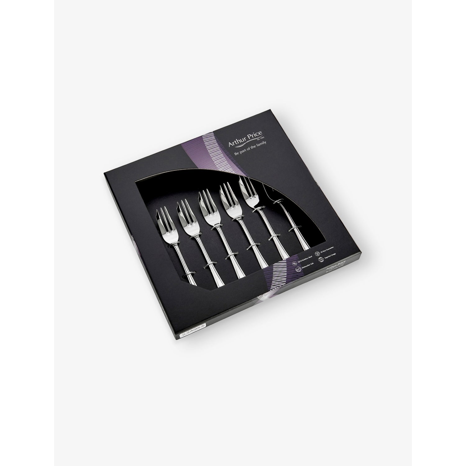 Arthur Price Harley set of six stainless steel pastry forks - British product