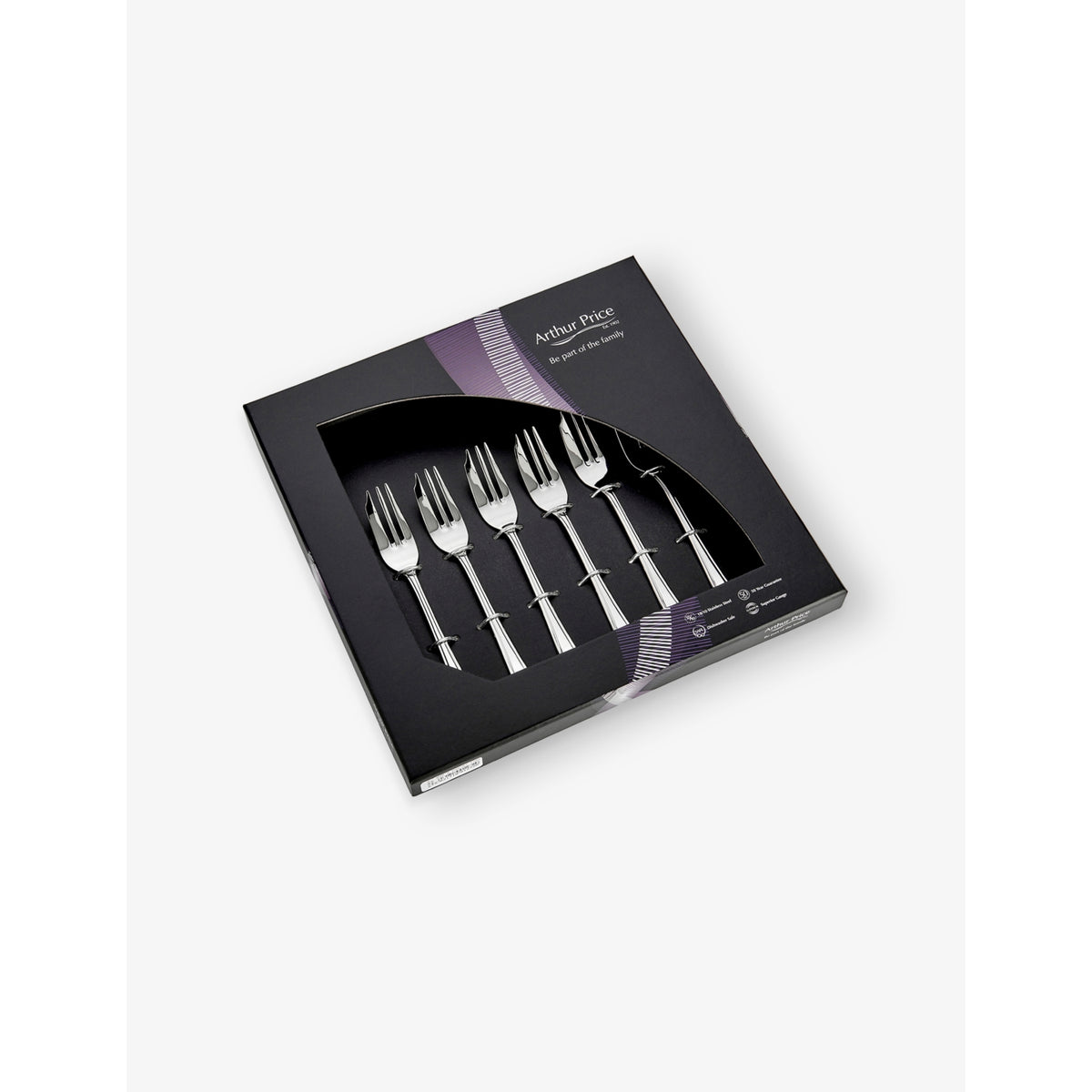 Arthur Price Harley set of six stainless steel pastry forks - British product