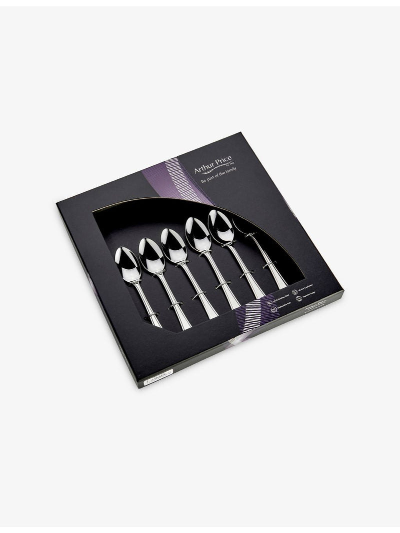Arthur Price Grecian stainless steel teaspoons set of six - British product