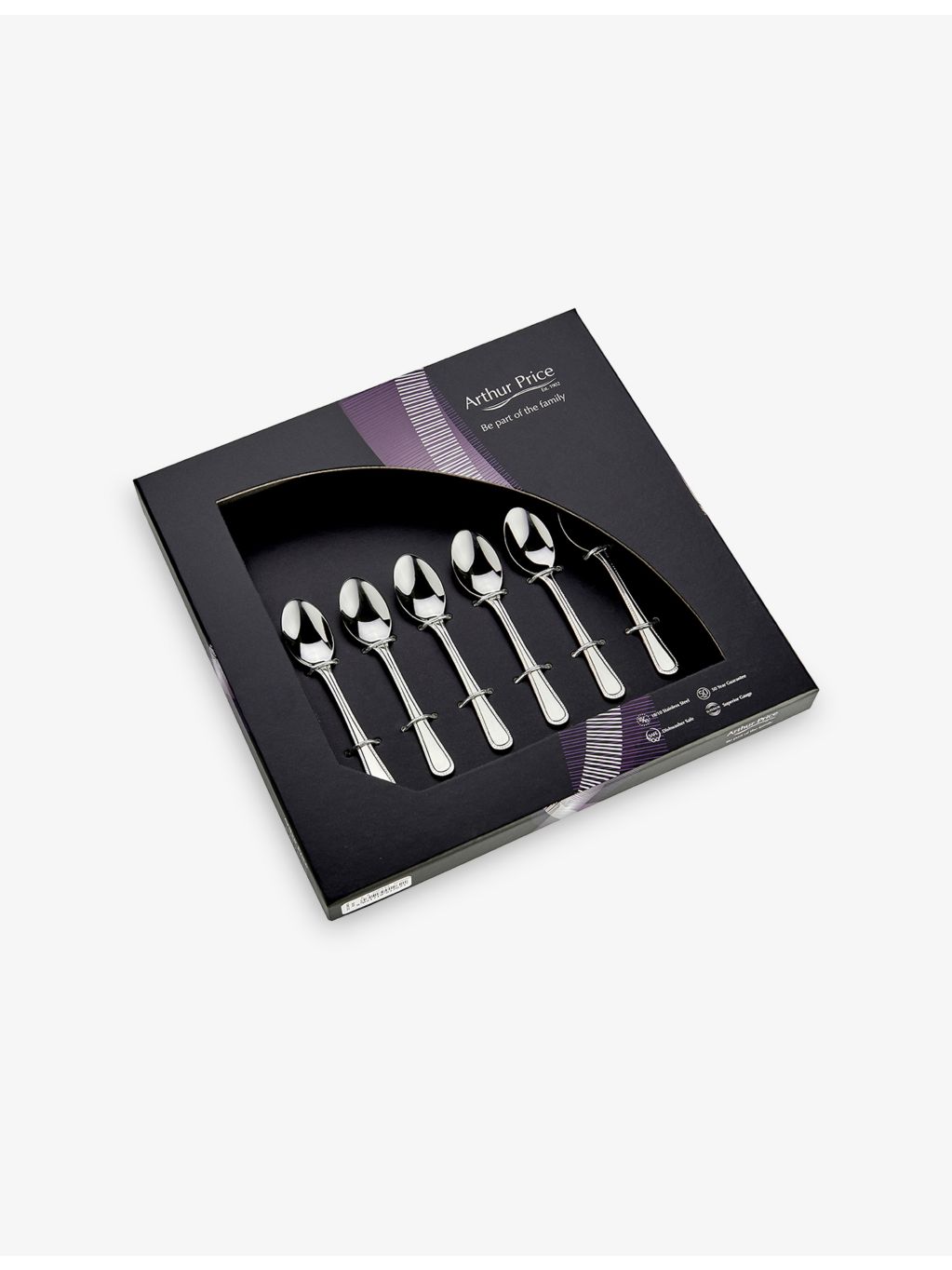 Arthur Price Classic Bead coffee spoons set of six, UK version