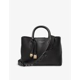 Aspinal of London Midi leather tote bag with top handles (British brand)