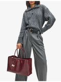 Aspinal of London leather tote bag with double handles - British product