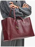 Aspinal of London leather tote bag with double handles - British product