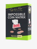 Marvin's Magic Impossible Coin Matrix playset with toy coins, UK version