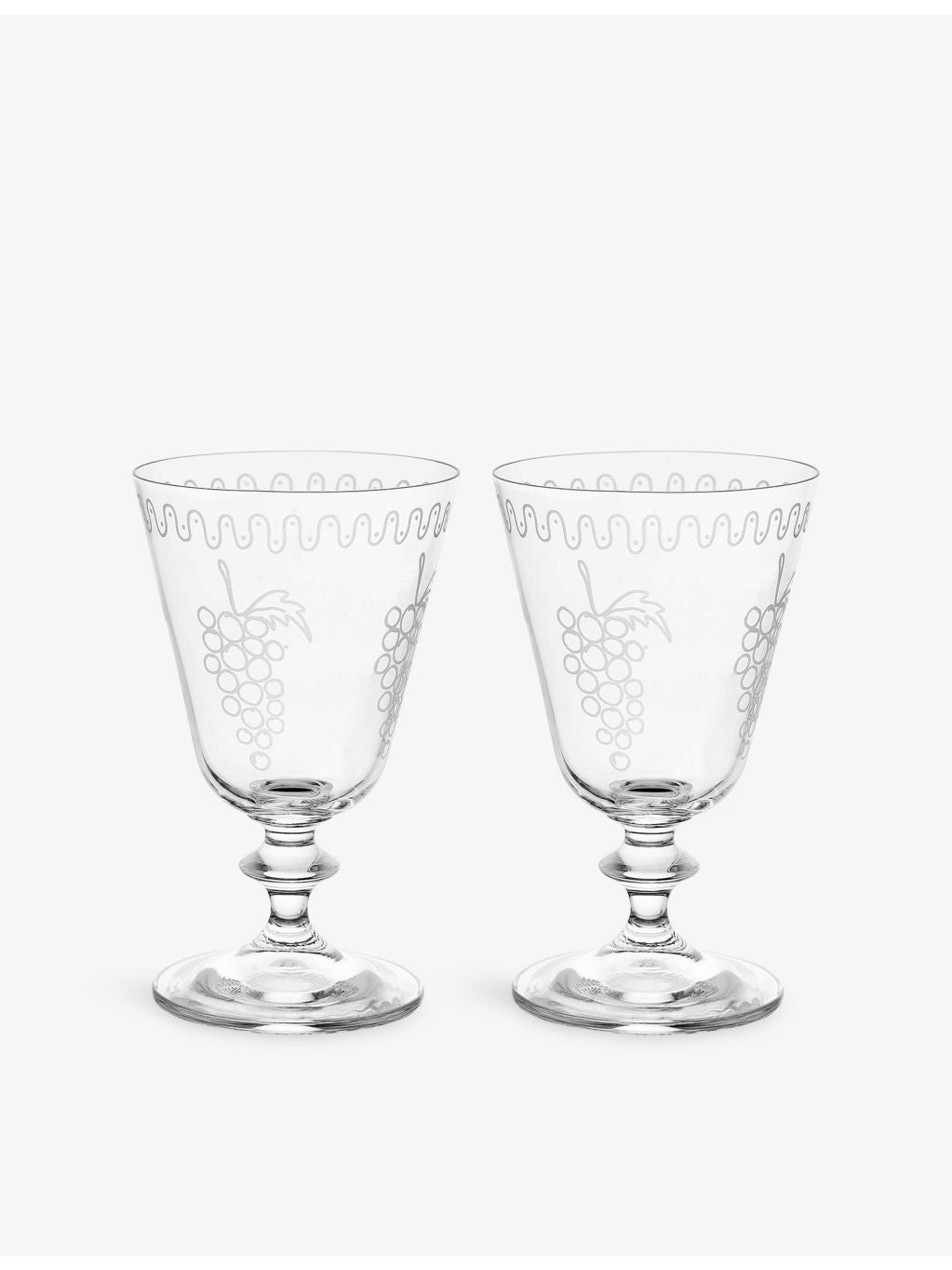 Anna + Nina wine glasses set of two Grapevine collection, UK version