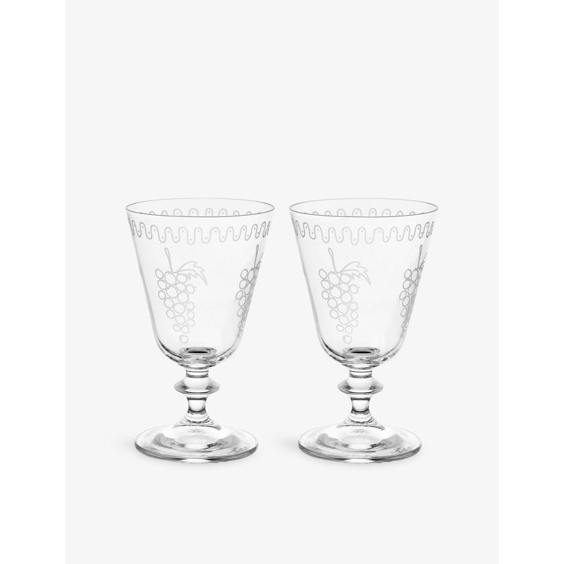 Anna + Nina wine glasses set of two Grapevine collection, UK version