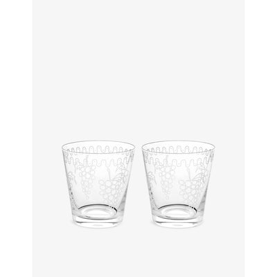 selfridges Anna + Nina Grapevine Water Glasses Set of Two 480ml- Buy online at McGrocer