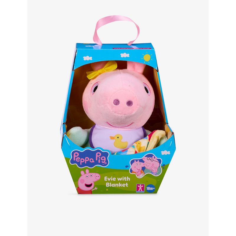Peppa Pig Evie soft toy 23cm with blanket, UK version