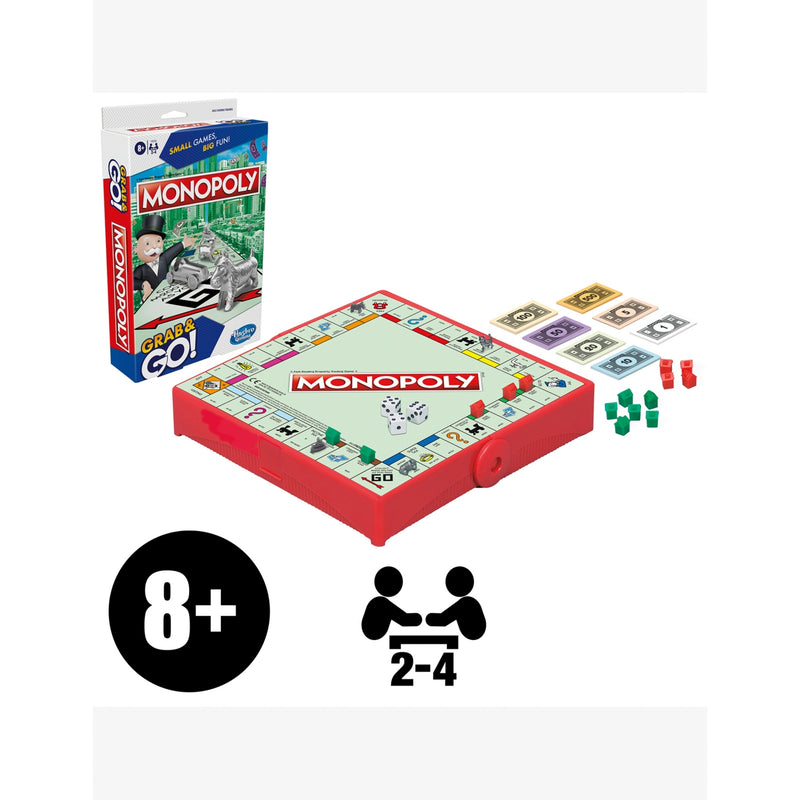 Hasbro Monopoly Grab and Go board game, UK version