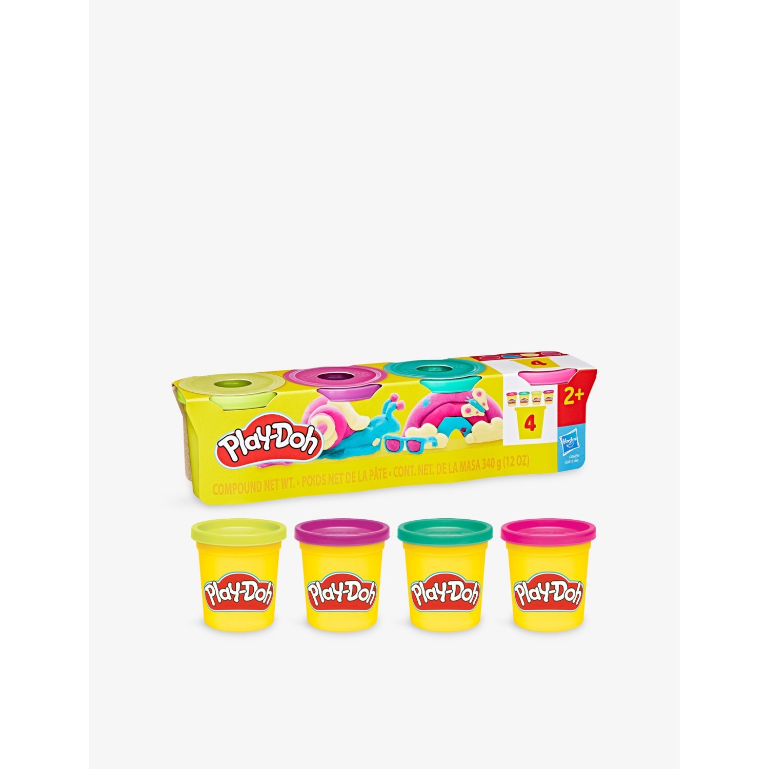 Play-Doh classic colour modelling compound 4 x 112g tubs - British product