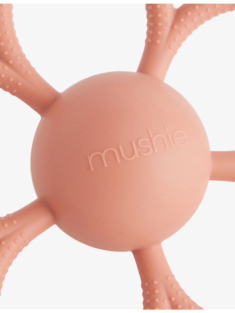 Mushie and Frigg Daisy silicone rattle teether 15cm - British product