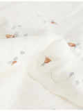Mushie printed cotton muslin swaddle, soft and lightweight (British brand)