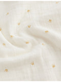 Mushie muslin swaddle blanket crown print 119cm square - British product