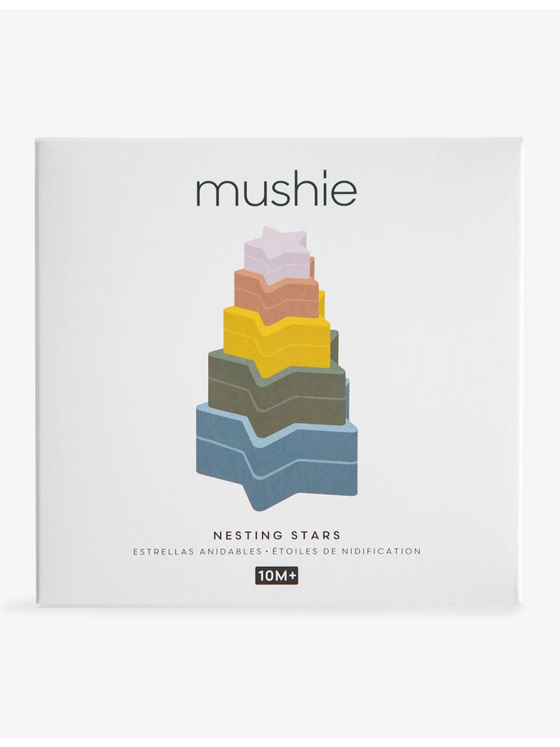 Mushie multicolour plastic nesting star toy, imported from the UK