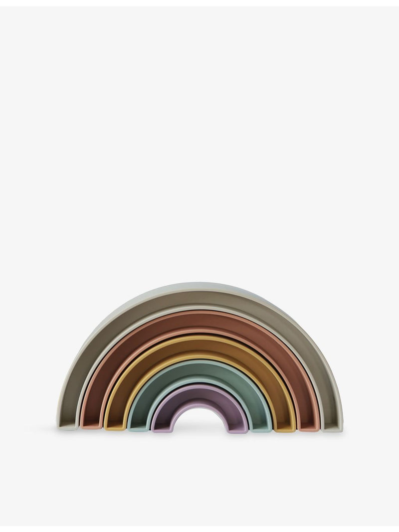 Mushie Frigg rainbow stacking toy five arches (British brand)