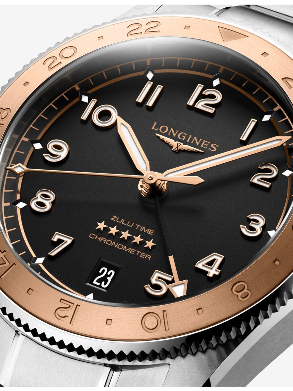 Longines Spirit Zulu Time automatic watch 39mm, UK version