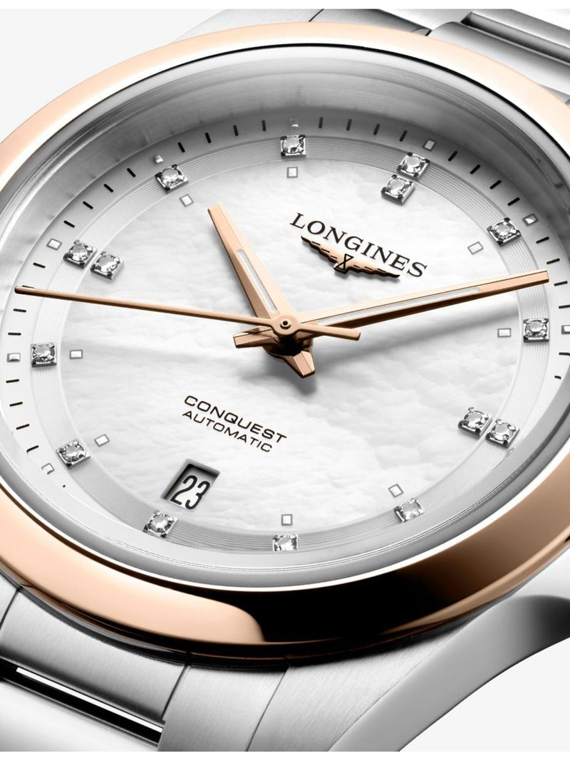 Longines Conquest rose gold automatic watch 30mm (British brand)