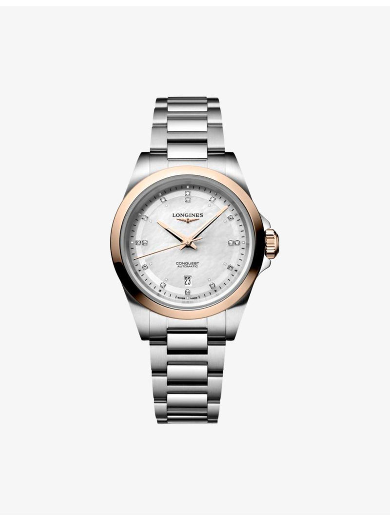 Longines Conquest rose gold automatic watch 30mm (British brand)