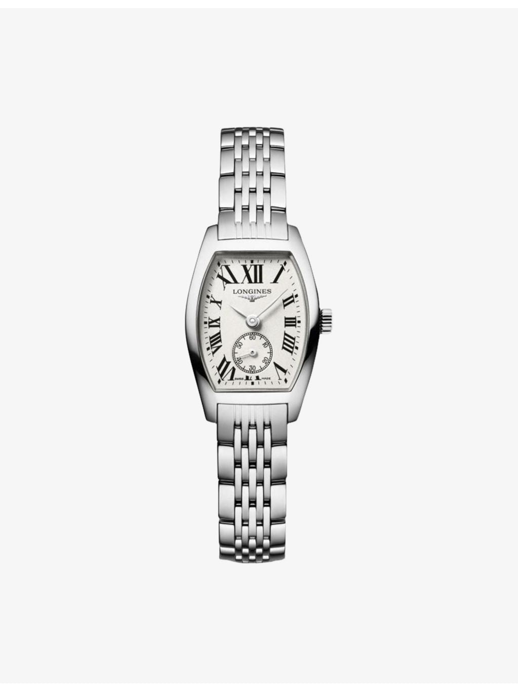 Longines stainless steel quartz watch Evidenza Tonneau - British product