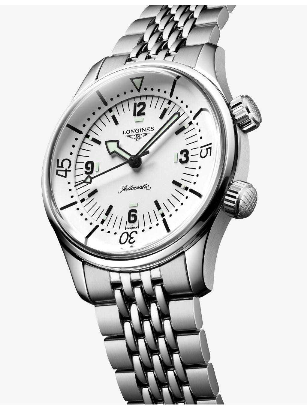 Longines Legend Diver stainless steel automatic watch 39mm, imported from the UK