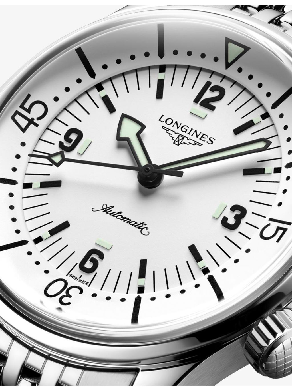 Longines Legend Diver stainless steel automatic watch 39mm, imported from the UK