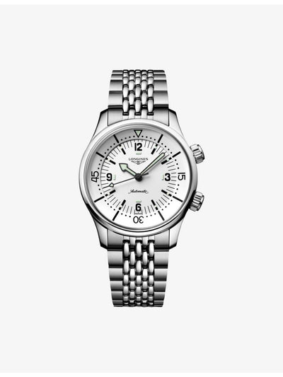 selfridges Longines Legend Diver Stainless-Steel Automatic Watch 39mm- Buy online at McGrocer