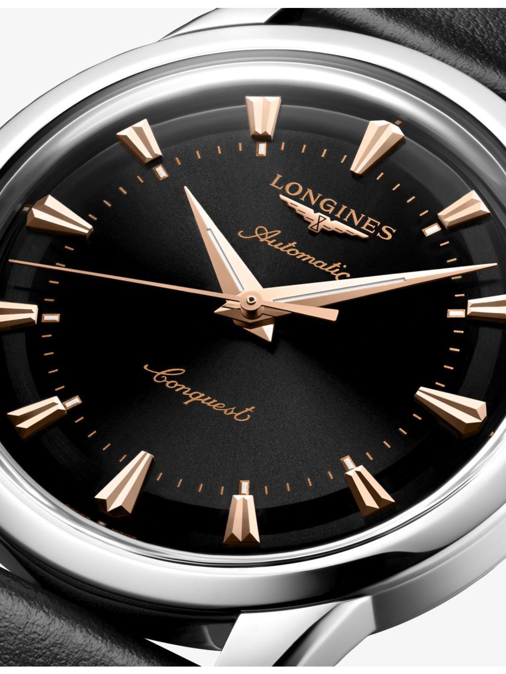Longines Conquest Heritage stainless-steel automatic watch 40mm, imported from the UK